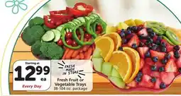 Albertsons Fresh Fruit or Vegetable Trays offer