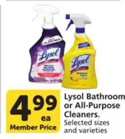 Albertsons Lysol Bathroom or All - Purpose Cleaners offer