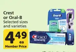 Albertsons Crest or Oral-B offer