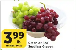 Albertsons Green or Red Seedless Grapes offer