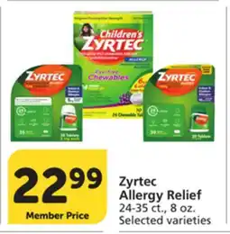 Albertsons Zyrtec Allergy Relief offer