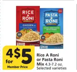 Albertsons Rice A Roni or Pasta Roni Mix offer