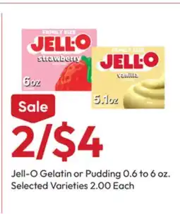 Stater Bros Jell-O Gelatin or Pudding offer