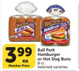 Albertsons Ball Park Hamburger or Hot Dog Buns offer
