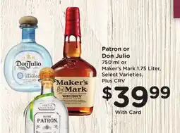 Ralphs Patron or Don Julio offer