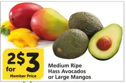 Albertsons Medium Ripe Hass Avocados or Large Mangos offer