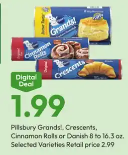 Stater Bros Pillsbury Grands!, Crescents, Cinnamon Rolls or Danish offer