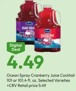 Stater Bros Ocean Spray Cranberry Juice Cocktail offer
