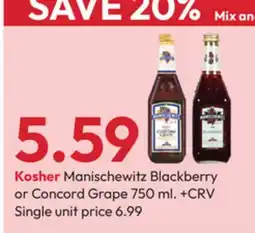 Stater Bros Kosher Manischewitz Blackberry or Concord Grape offer