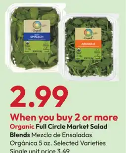 Stater Bros Organic Full Circle Market Salad Blends offer