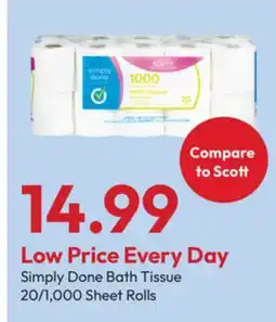 Stater Bros Simply Done Bath Tissue offer