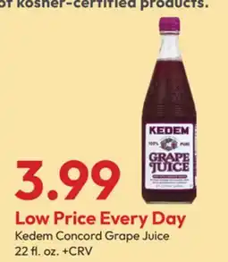 Stater Bros Kedem Concord Grape Juice offer