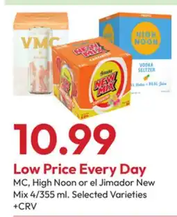 Stater Bros VMC, High Noon or el Jimador New Mix offer