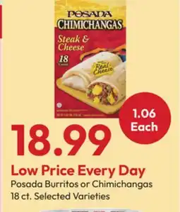 Stater Bros Posada Burritos or Chimichangas offer