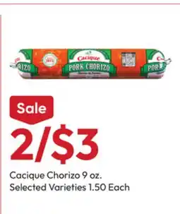 Stater Bros Cacique Chorizo offer