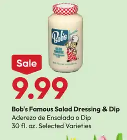 Stater Bros Bob's Famous Salad Dressing & Dip offer