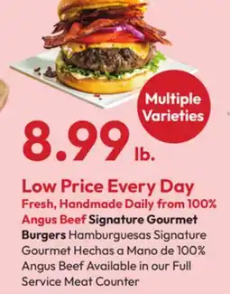 Stater Bros Signature Gourmet Burgers offer