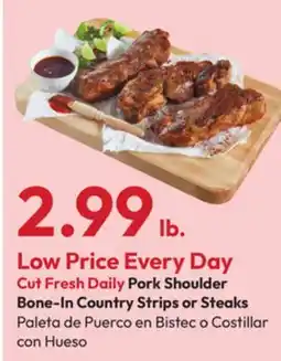 Stater Bros Pork Shoulder Bone-In Country Strips or Steaks offer