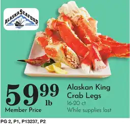 Pavilions Alaskan King Crab Legs offer