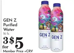 Pavilions GEN Z Purified Water offer