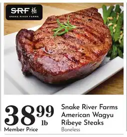 Pavilions Snake River Farms American Wagyu Ribeye Steaks offer