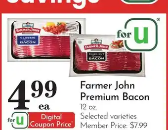 Pavilions Farmer John Premium Bacon offer