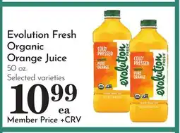 Pavilions Evolution Fresh Organic Orange Juice offer