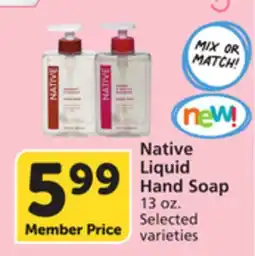 Pavilions Native Liquid Hand Soap offer