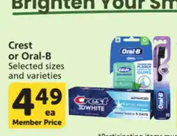 Pavilions Crest or Oral-B offer
