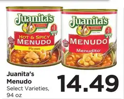 Food 4 Less Juanita's Menudo offer