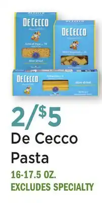 Heinen's De Cecco Pasta offer