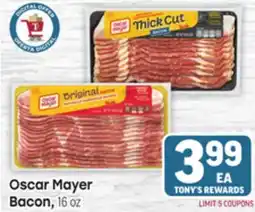 Tony’s Fresh Market Oscar Mayer Bacon offer