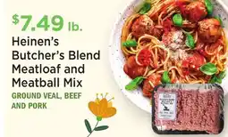 Heinen's Heinen's Butcher's Blend Meatloaf and Meatball Mix offer