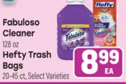 Tony’s Fresh Market Fabuloso Cleaner 128 oz Hefty Trash Bags 20-45 ct offer