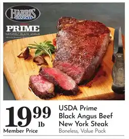 Pavilions USDA Prime Black Angus Beef New York Steak offer