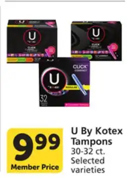 Pavilions U By Kotex Tampons offer