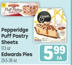 Tony’s Fresh Market Pepperidge Puff Pastry Sheets 17.3 oz Edwards Pies 25.5-36 oz offer