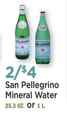 Heinen's San Pellegrino Mineral Water offer
