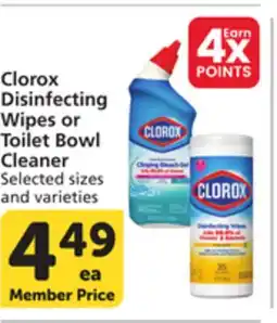 Pavilions Clorox Disinfecting Wipes or Toilet Bowl Cleaner offer
