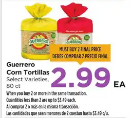 Food 4 Less Guerrero Corn Tortillas offer