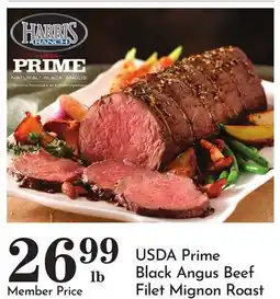 Pavilions USDA Prime Black Angus Beef Filet Mignon Roast offer