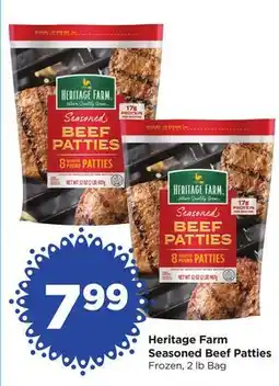 Food 4 Less Heritage Farm Seasoned Beef Patties offer
