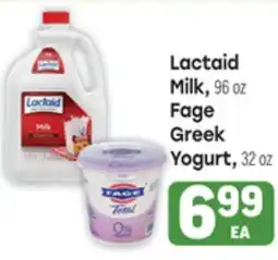 Tony’s Fresh Market Lactaid Milk, 96oz or Fage Greek Yogurt, 32oz offer