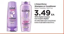 Food 4 Less L'Oréal Elvive Shampoo or Conditioner offer