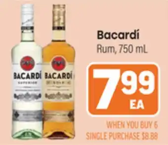 Tony’s Fresh Market Bacardí Rum offer