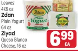 Tony’s Fresh Market Marco Polo Cabbage Leaves 47.6oz, Zdan Plain Yogurt 64oz, Ziyad Queso Blanco Cheese, 16oz offer