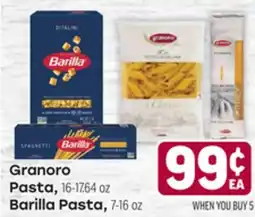 Tony’s Fresh Market Granoro Pasta, 16-17.64 oz Barilla, Pasta 7 -16 oz offer