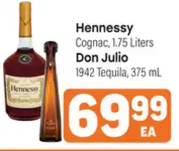 Tony’s Fresh Market Hennessy Cognac, 1.75 Liters Don Julio 1942 Tequila offer