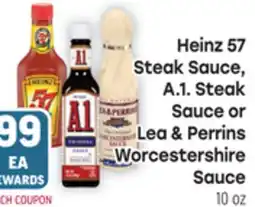 Tony’s Fresh Market Heinz 57 Steak Sauce, A.1. Steak Sauce or Lea & Perrins Worcestershire Sauce offer