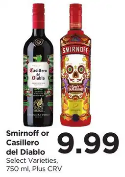 Food 4 Less Smirnoff or Casillero del Diablo offer